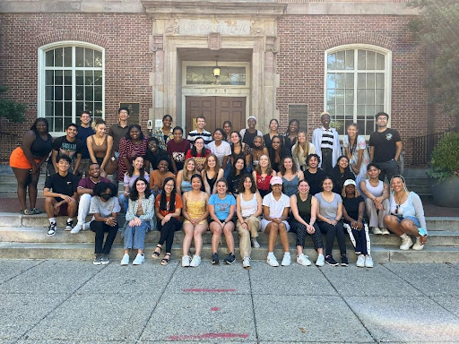 In front of the capitol