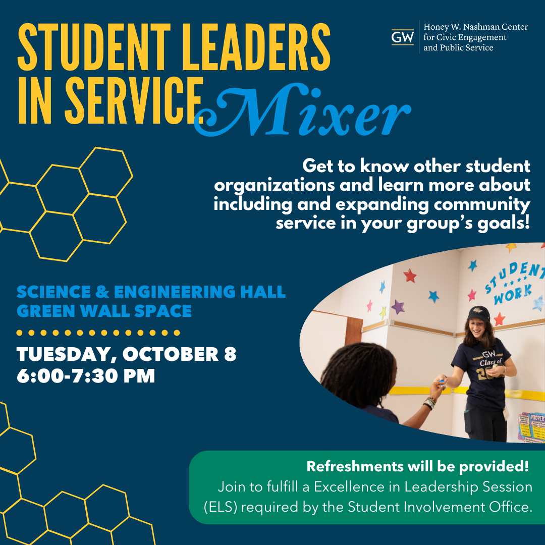 Student Leader Service Mixer Graphic