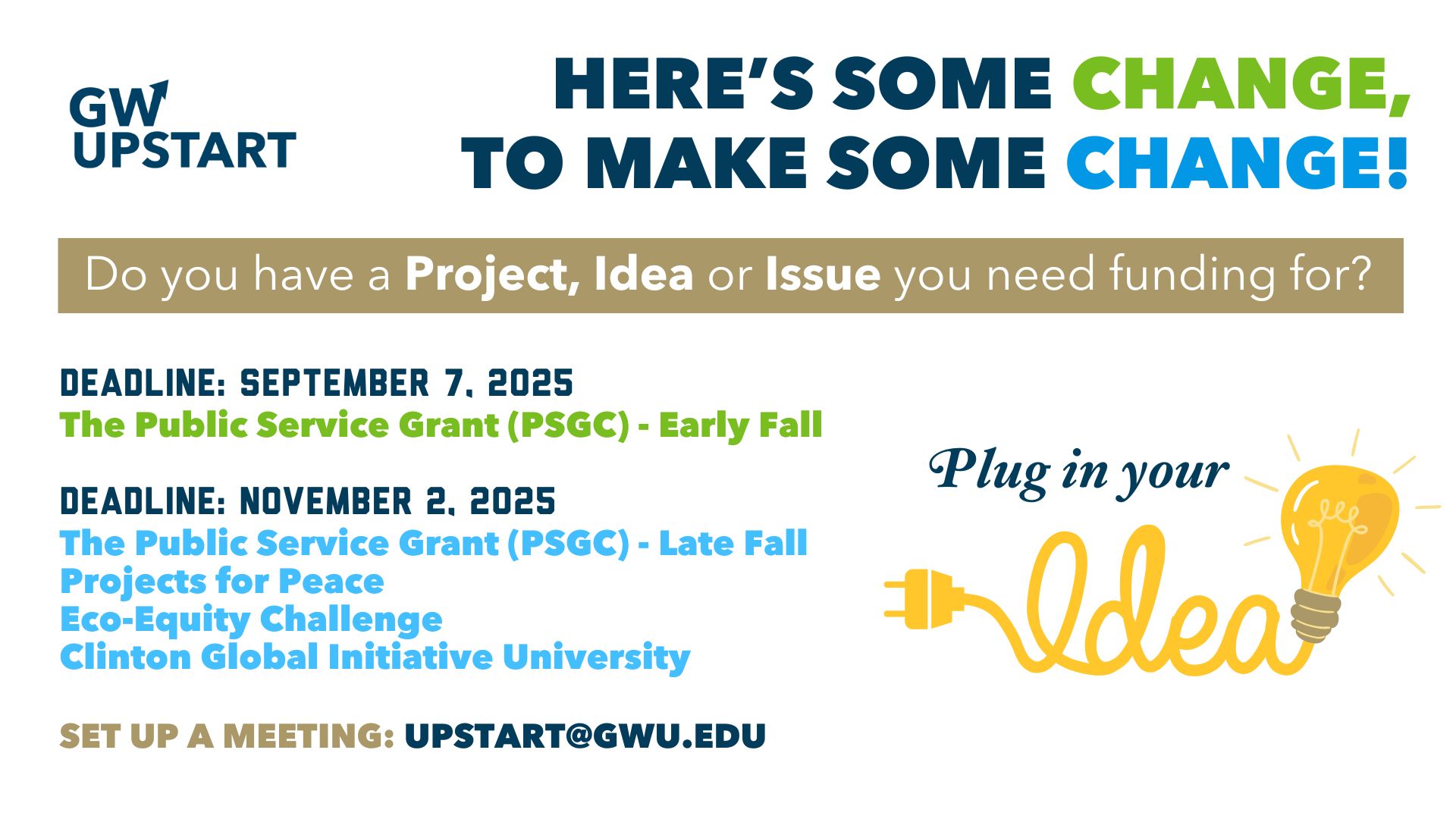GWUPSTART FALL 2025 DEADLINES