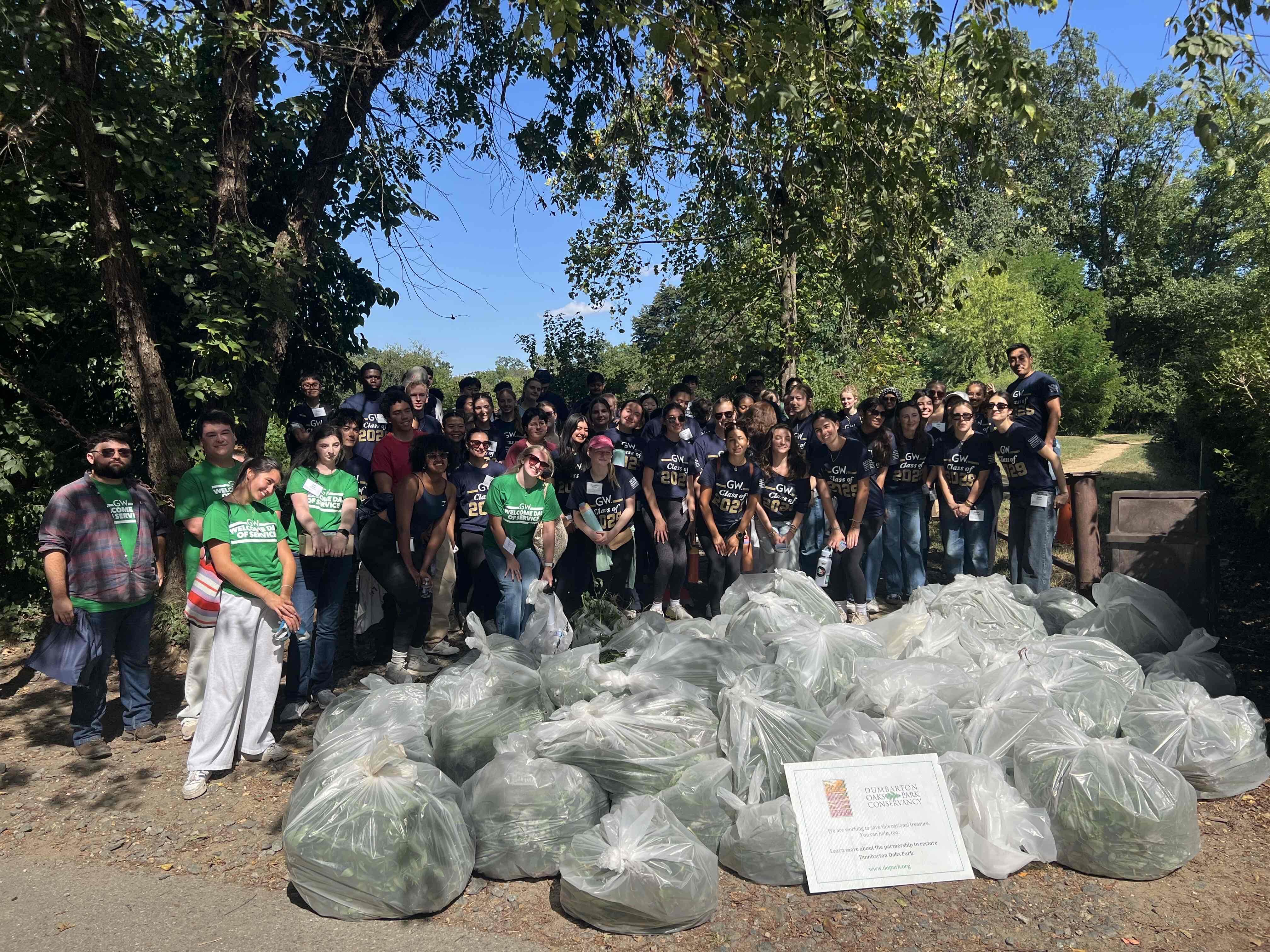 Photos from GW Class of 2029 Serving at partner sites Welcome Day 2025