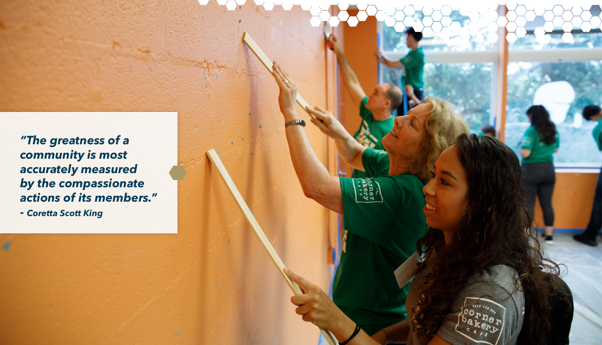 GW students and faculty volunteering 