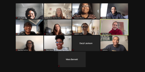 students on a zoom call